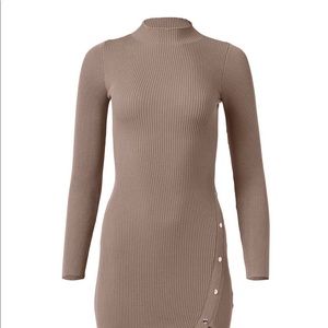 Venus Ribbed Button Detail Dress